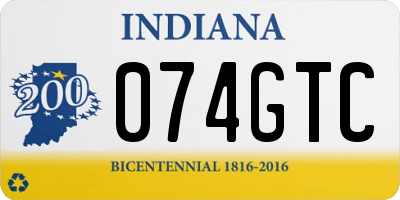 IN license plate 074GTC