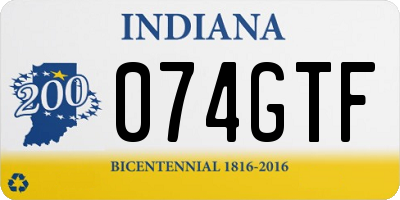 IN license plate 074GTF