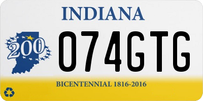 IN license plate 074GTG