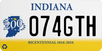IN license plate 074GTH
