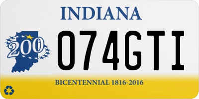 IN license plate 074GTI
