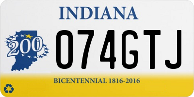 IN license plate 074GTJ