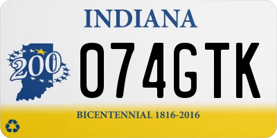IN license plate 074GTK