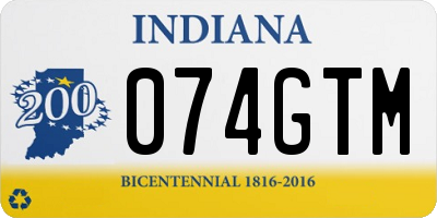 IN license plate 074GTM