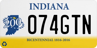 IN license plate 074GTN