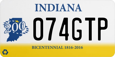 IN license plate 074GTP