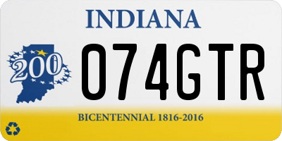 IN license plate 074GTR
