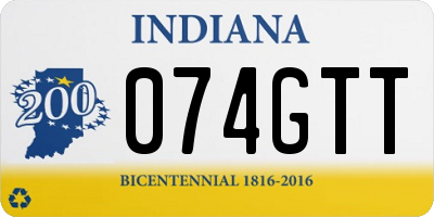 IN license plate 074GTT