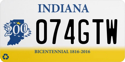 IN license plate 074GTW