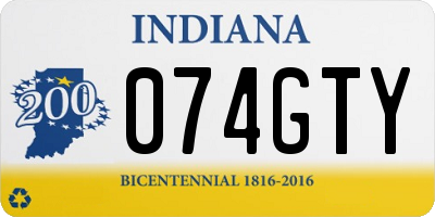 IN license plate 074GTY
