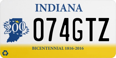 IN license plate 074GTZ
