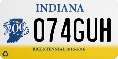 IN license plate 074GUH