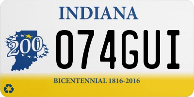 IN license plate 074GUI