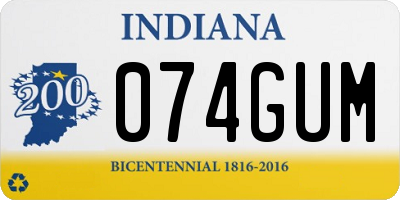 IN license plate 074GUM