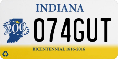IN license plate 074GUT