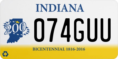 IN license plate 074GUU