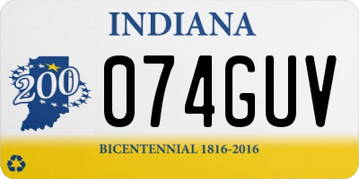 IN license plate 074GUV