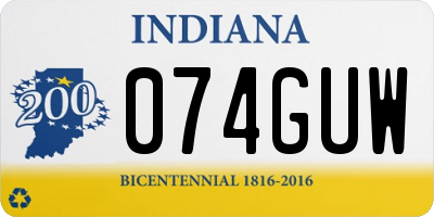 IN license plate 074GUW