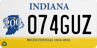 IN license plate 074GUZ