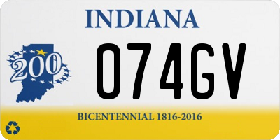 IN license plate 074GV