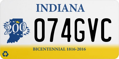 IN license plate 074GVC