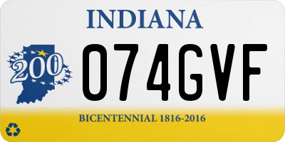 IN license plate 074GVF