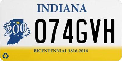 IN license plate 074GVH