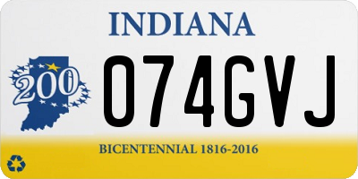 IN license plate 074GVJ