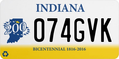 IN license plate 074GVK