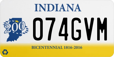 IN license plate 074GVM
