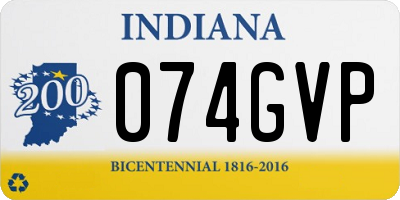 IN license plate 074GVP