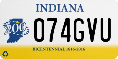 IN license plate 074GVU
