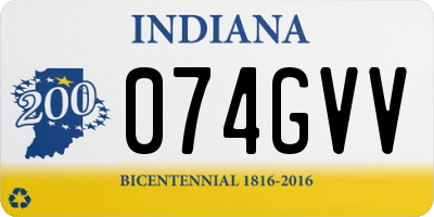 IN license plate 074GVV