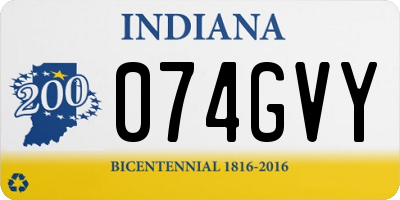 IN license plate 074GVY