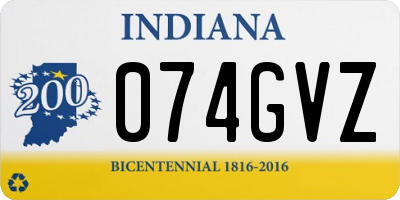 IN license plate 074GVZ