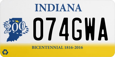 IN license plate 074GWA