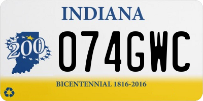 IN license plate 074GWC