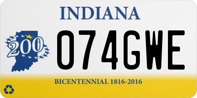 IN license plate 074GWE