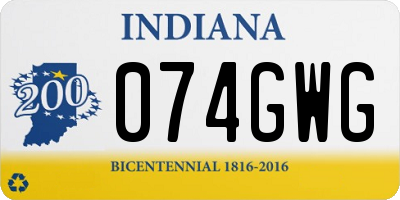 IN license plate 074GWG