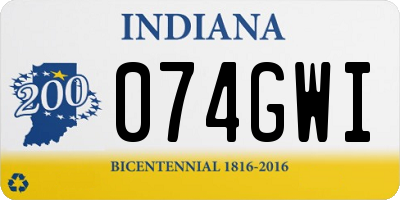 IN license plate 074GWI