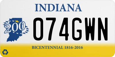 IN license plate 074GWN