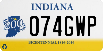 IN license plate 074GWP