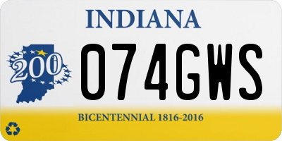 IN license plate 074GWS
