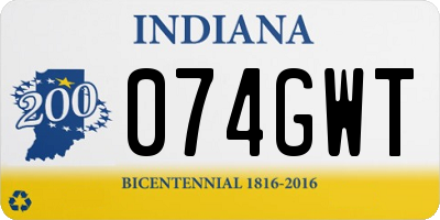 IN license plate 074GWT