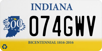 IN license plate 074GWV