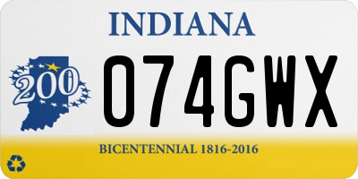 IN license plate 074GWX