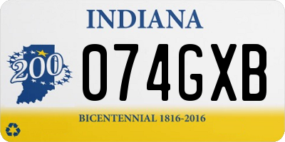 IN license plate 074GXB