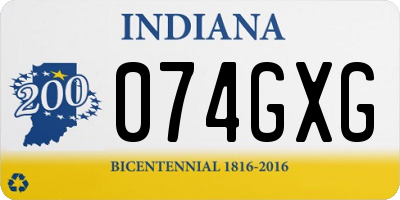 IN license plate 074GXG