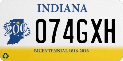 IN license plate 074GXH