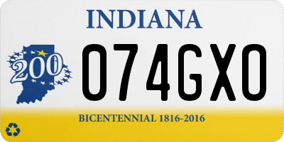 IN license plate 074GXO